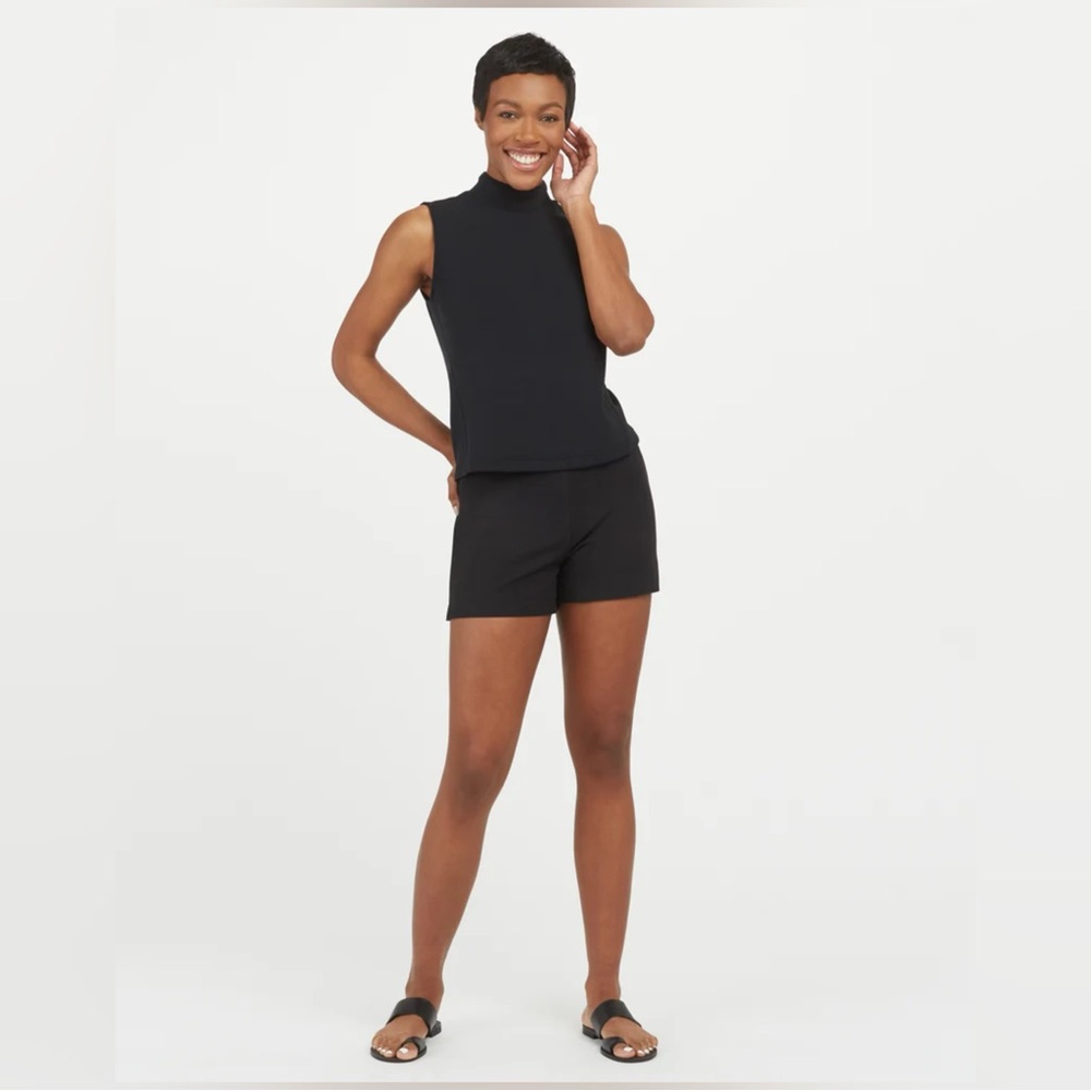 SPANX Women’s On-The-Go 4” Inseam Shorts in Black, Size XL